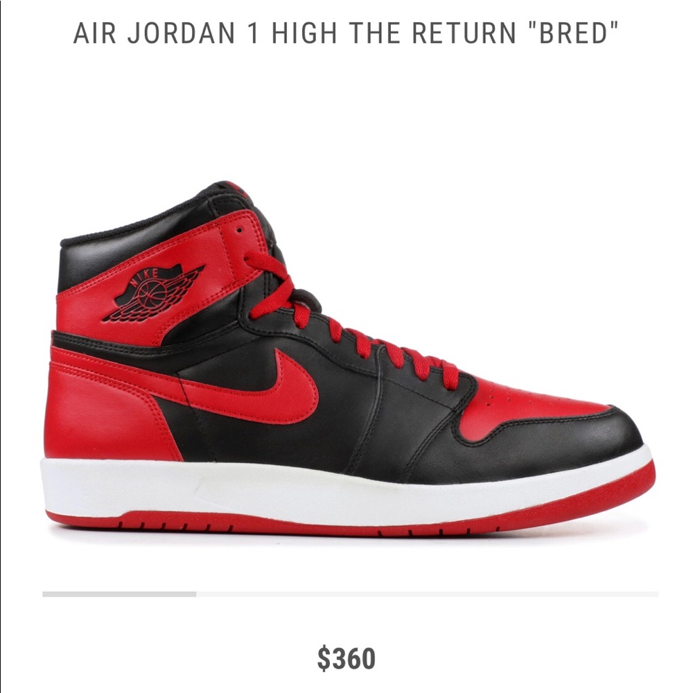 AIR JORDAN 1 HIGH THE RETURN "BRED" - Picture 7 of 7